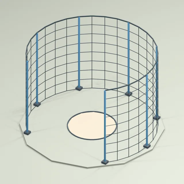 open_sector_hammer_throw_cage