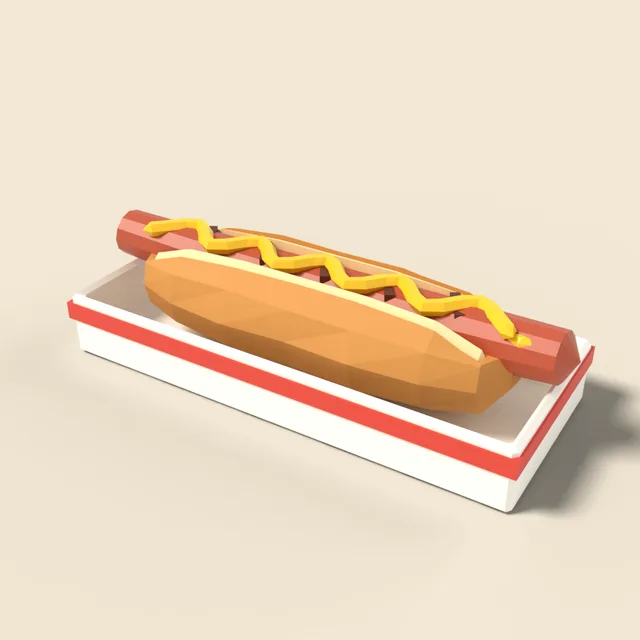 Hot dog with mustard