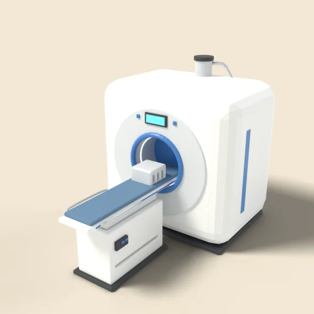 MRI scanner with sliding bed