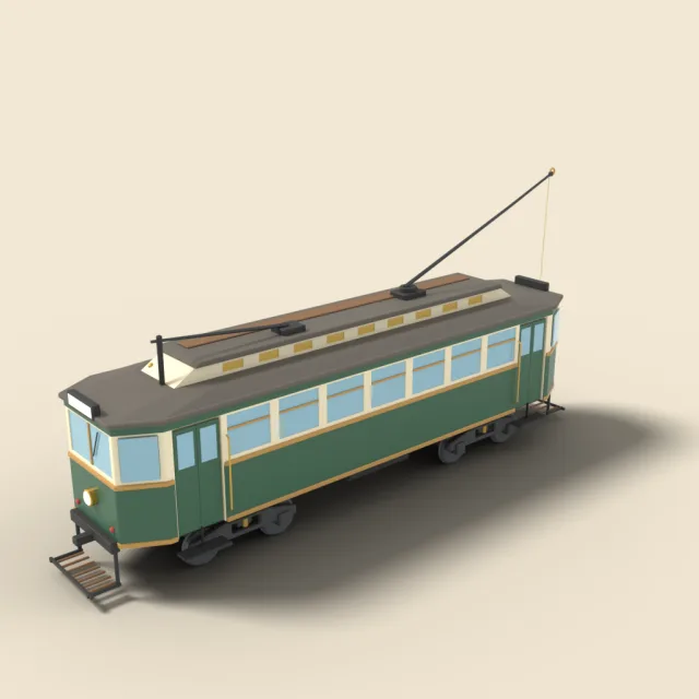 Vintage tram streetcar