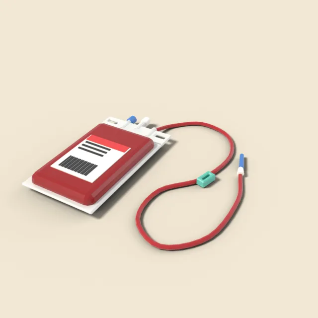 Blood bag with tube
