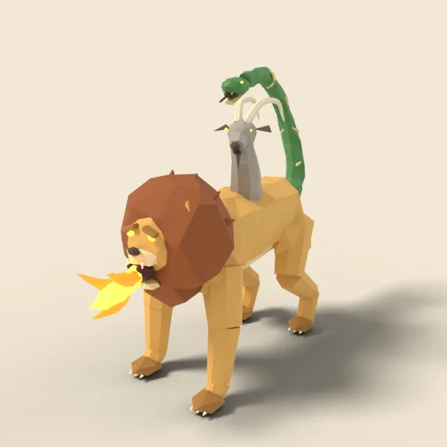 Chimera with three heads