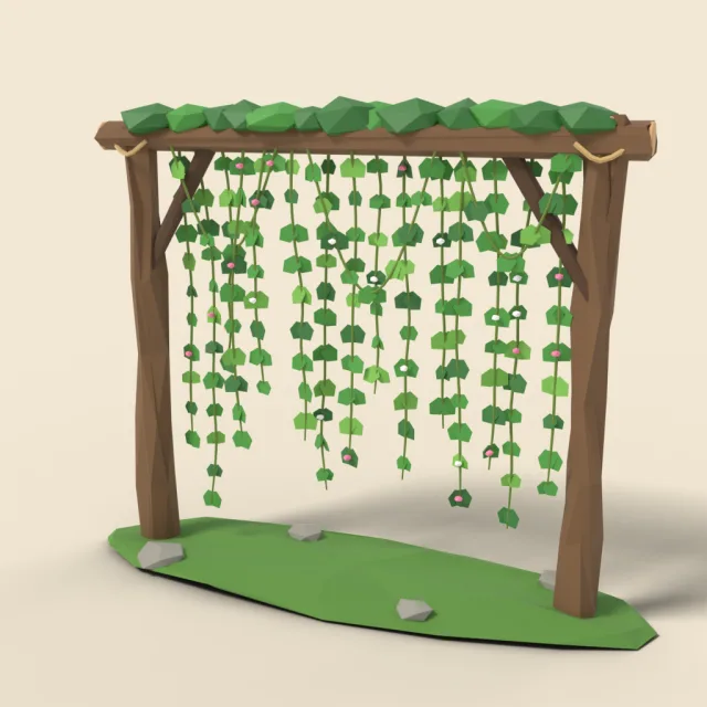 Hanging vine curtain
