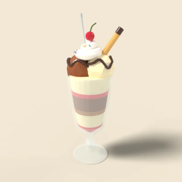 Sundae in a tall glass