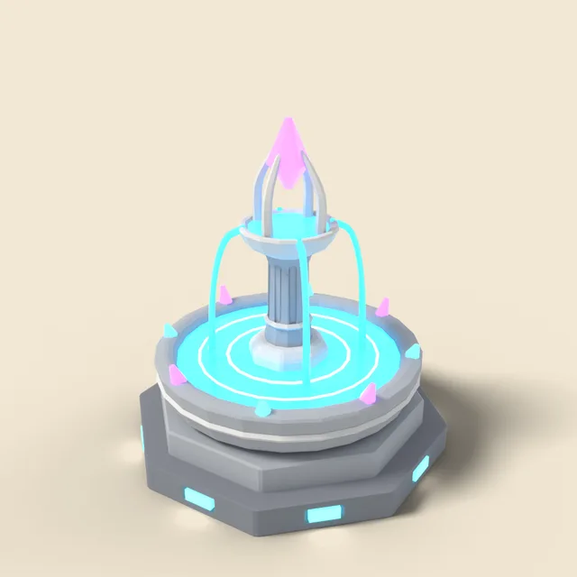 Mana fountain with glowing basin