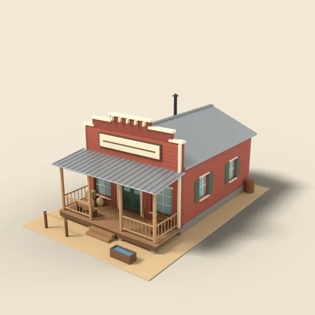 Old general store with porch