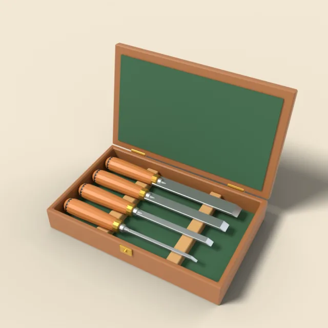Wood chisel set