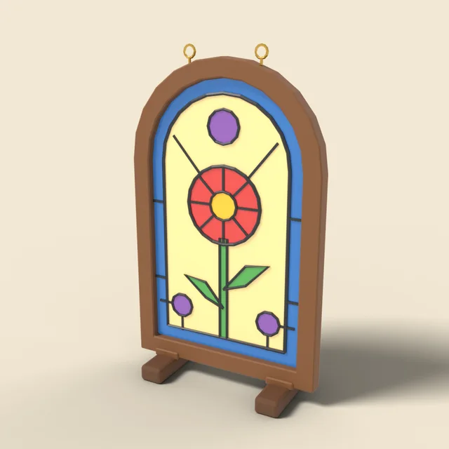 Stained glass window panel