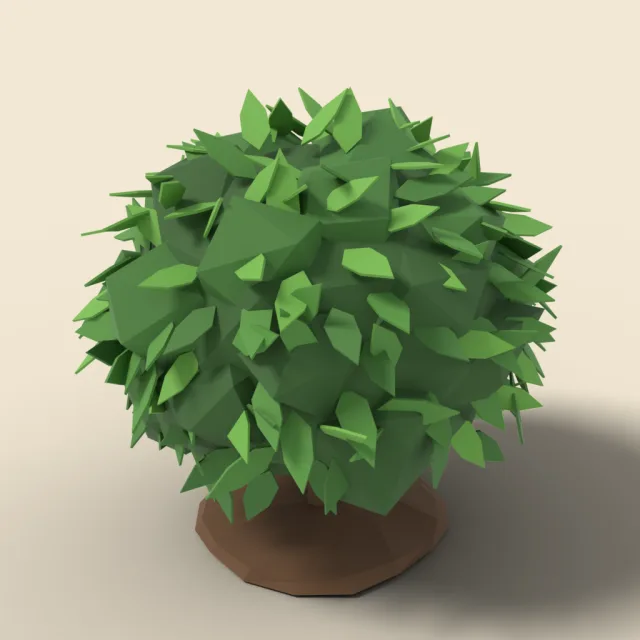 Round leafy green bush
