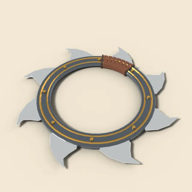 Bladed chakram throwing ring