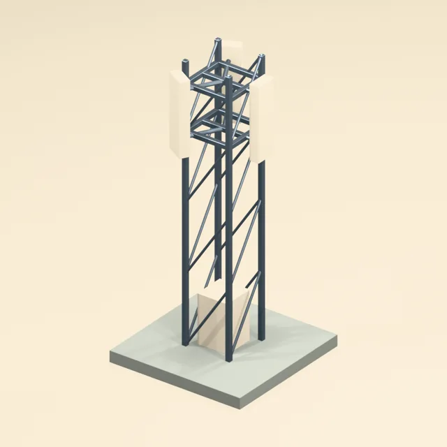 telecom_mast_three_sector_lattice_mast