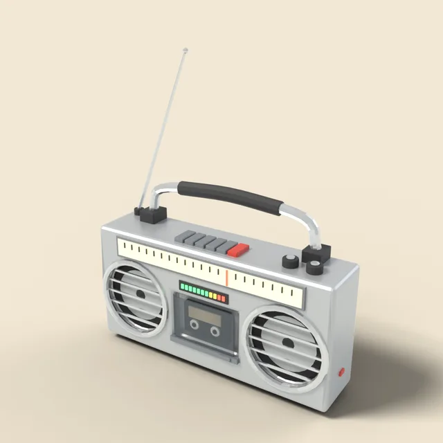 Portable cassette radio