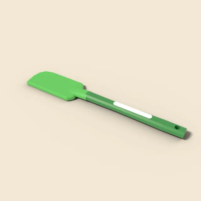 Silicone spatula in green