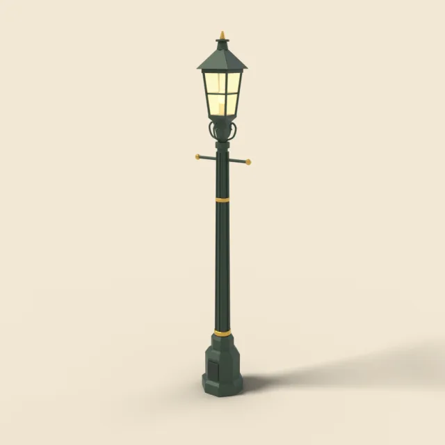 Old street lamp with lantern head