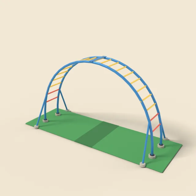 Arched horizontal ladder