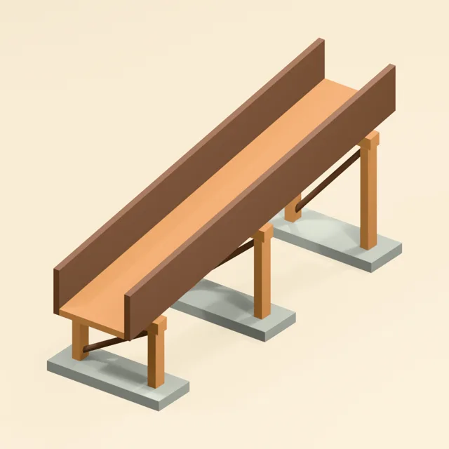 timber_log_flume_sloping_open_channel_three_trestles