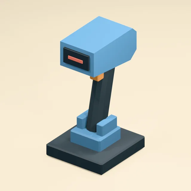 Docked handheld barcode scanner
