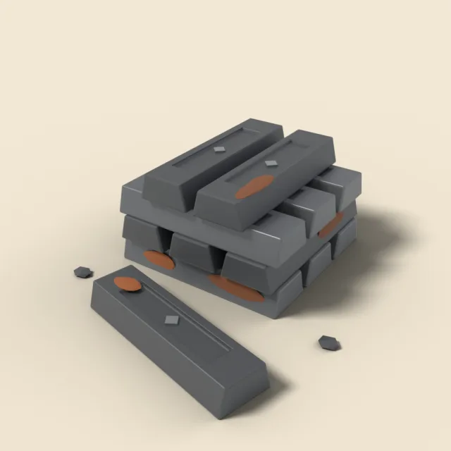 Stack of iron ingots