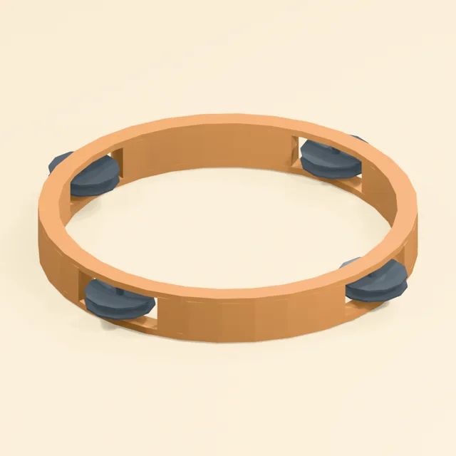 Open-frame jingle tambourine