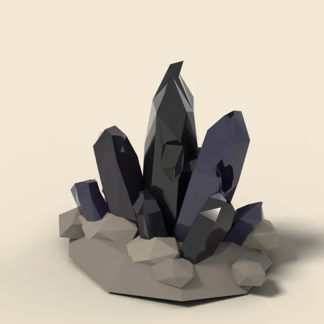 Black obsidian rock formation