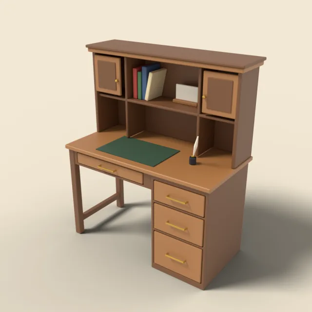 Writing desk with hutch