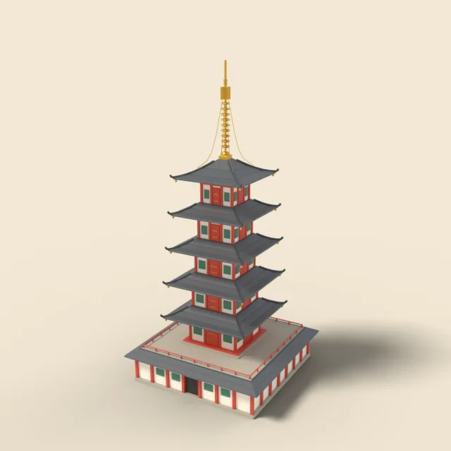 Senso-ji five-story pagoda
