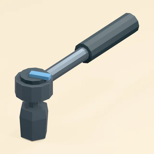 Ratchet wrench with hex socket