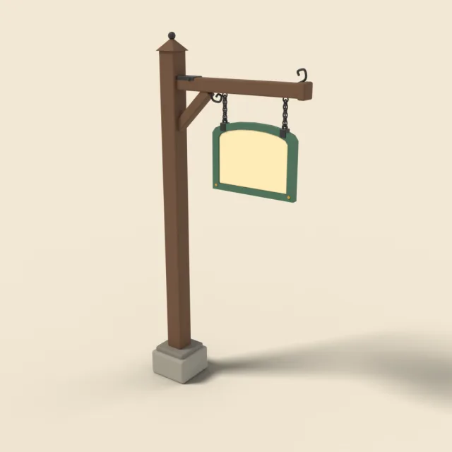 Blank hanging tavern sign