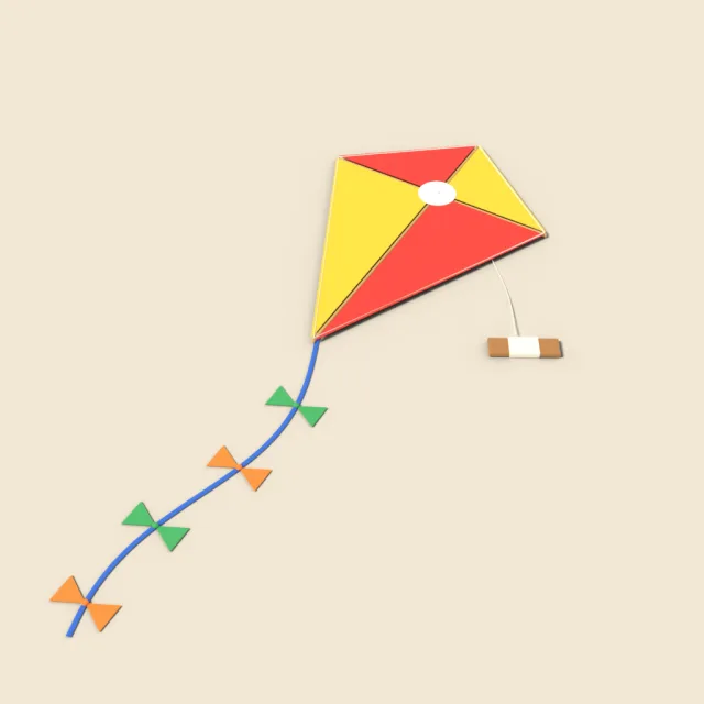 Paper kite with tail