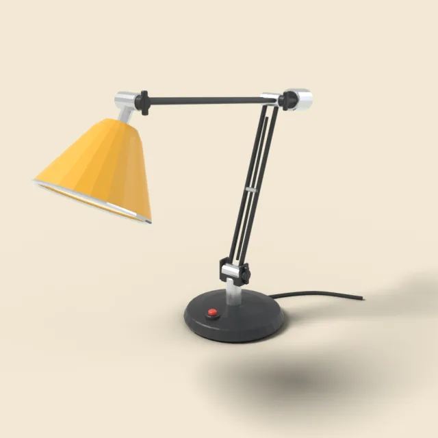 Desk lamp with arm and shade