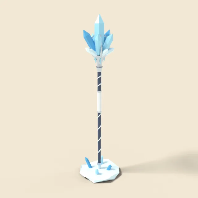 Frost staff with ice shard head