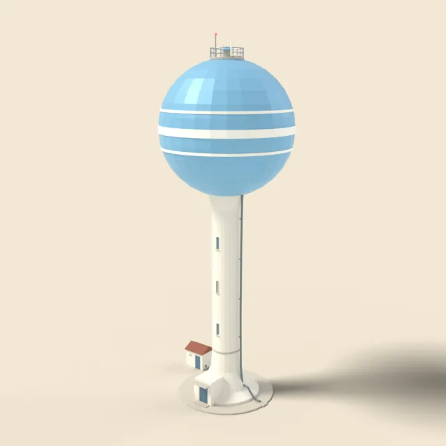 Water tower spherical tank
