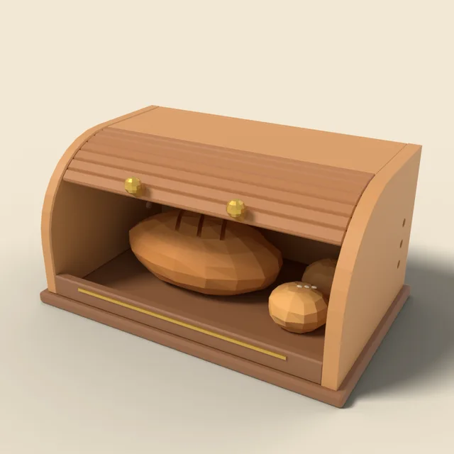 Bread box with roll top
