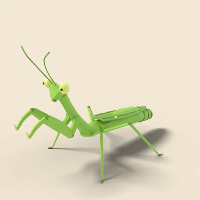 Praying mantis in strike pose