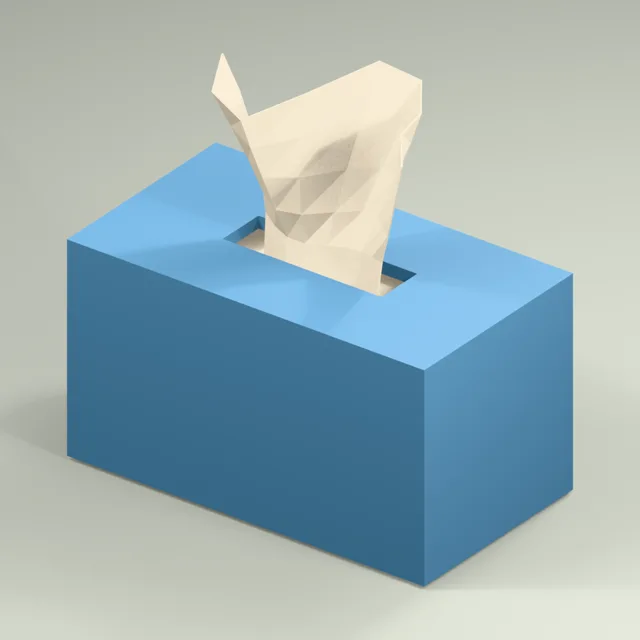 Tissue box with broad gathered emerging sheet