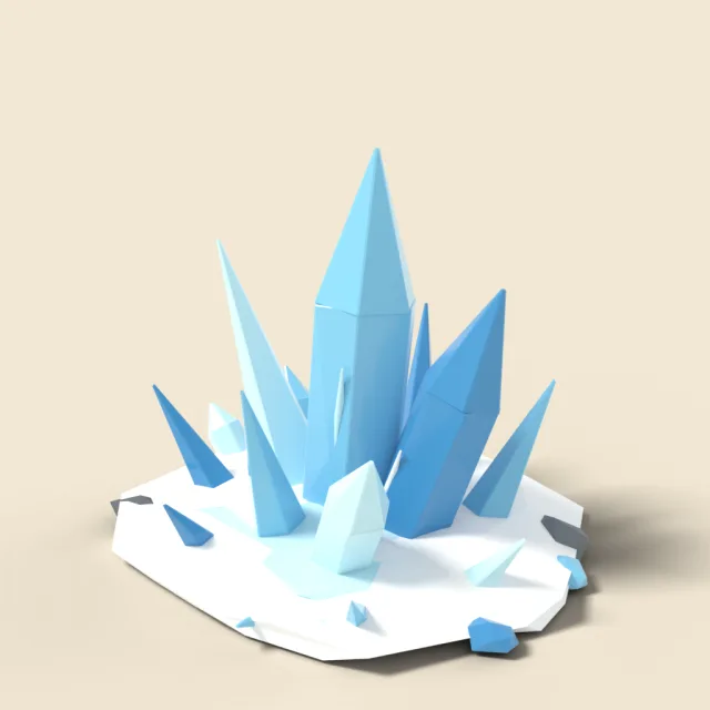 Ice spike cluster
