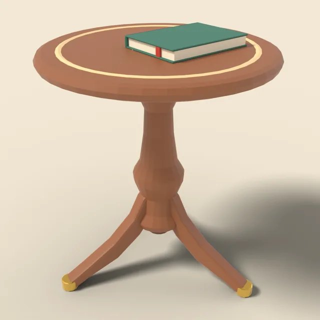 Round pedestal side table