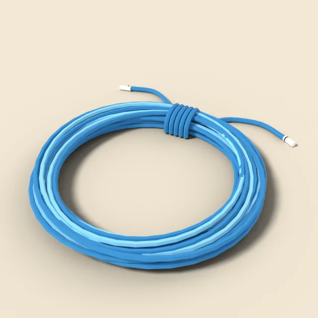 Coiled climbing rope