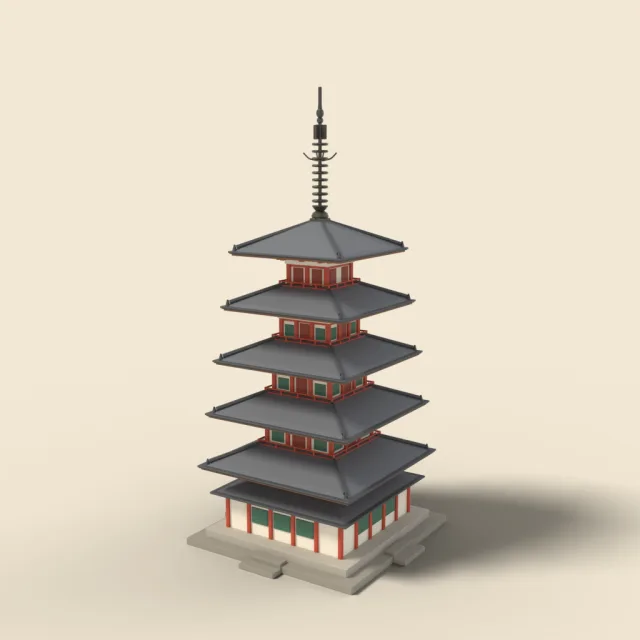 Horyu-ji five-story pagoda