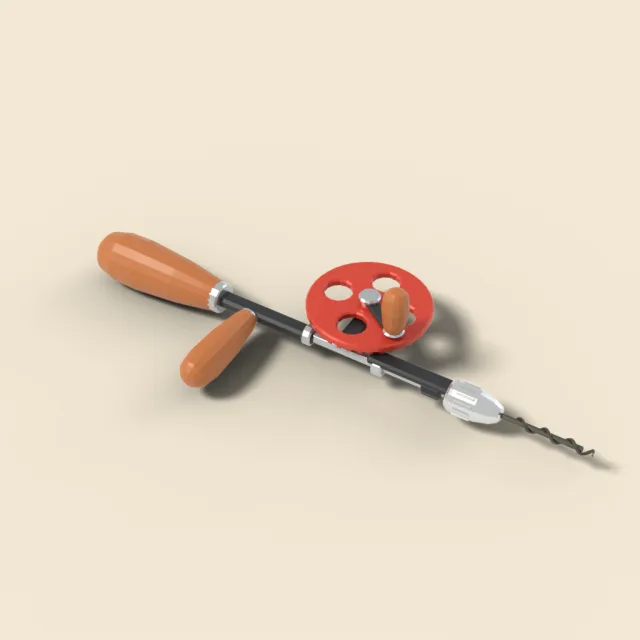 Hand drill with crank