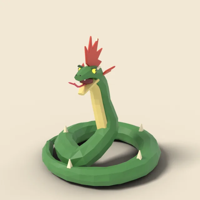 Crested basilisk serpent