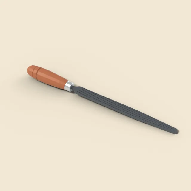 Metal file with handle