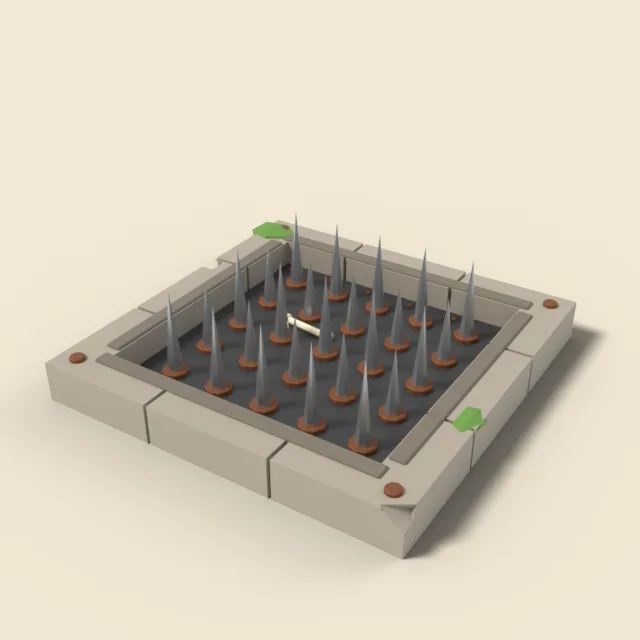 Floor spike trap