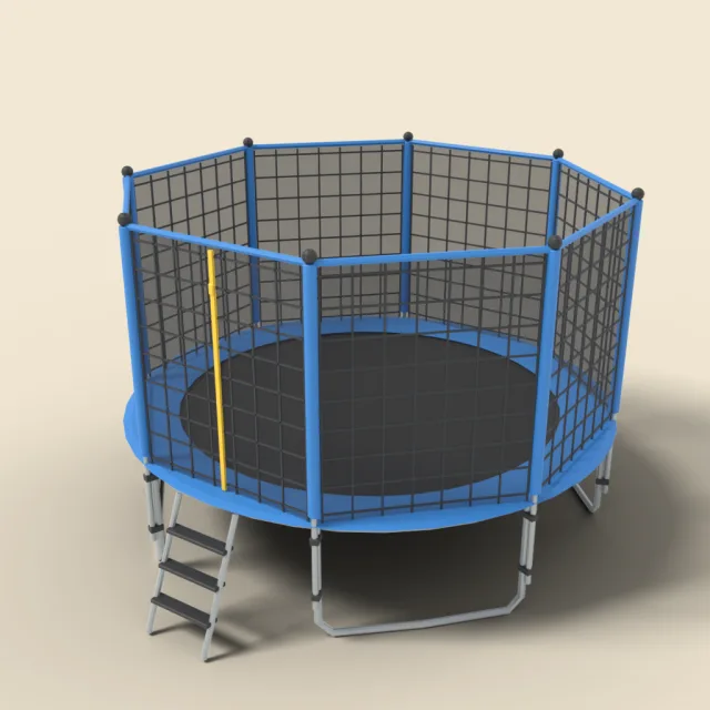 Trampoline with safety net