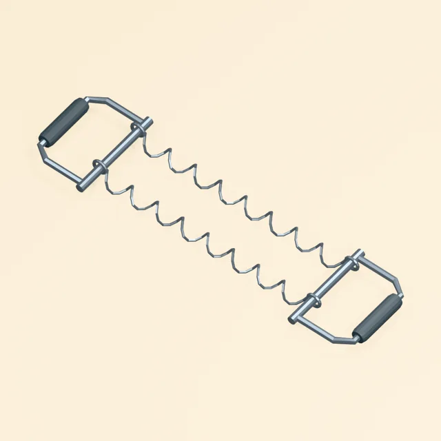 Two-handle chest expander with captured extension springs