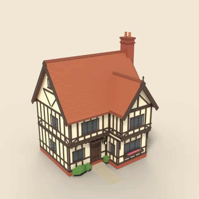 Tudor half-timbered house