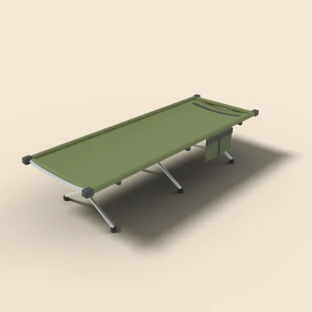 Aluminium camp cot bed