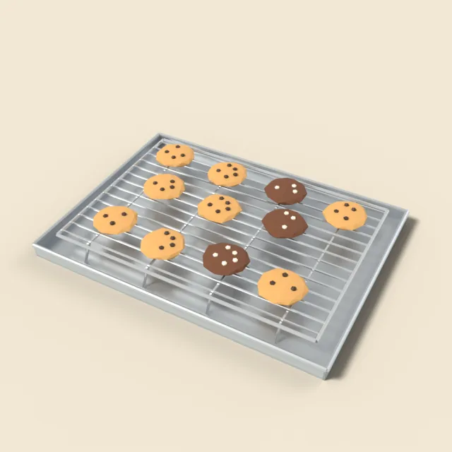 Cooling rack on baking sheet