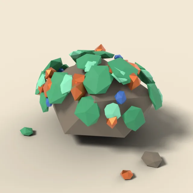 Copper ore with green patina