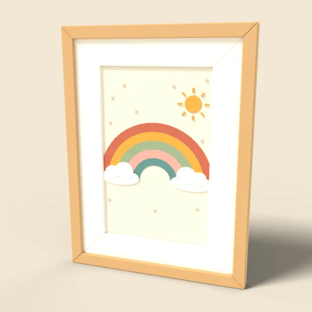 Framed rainbow arch print